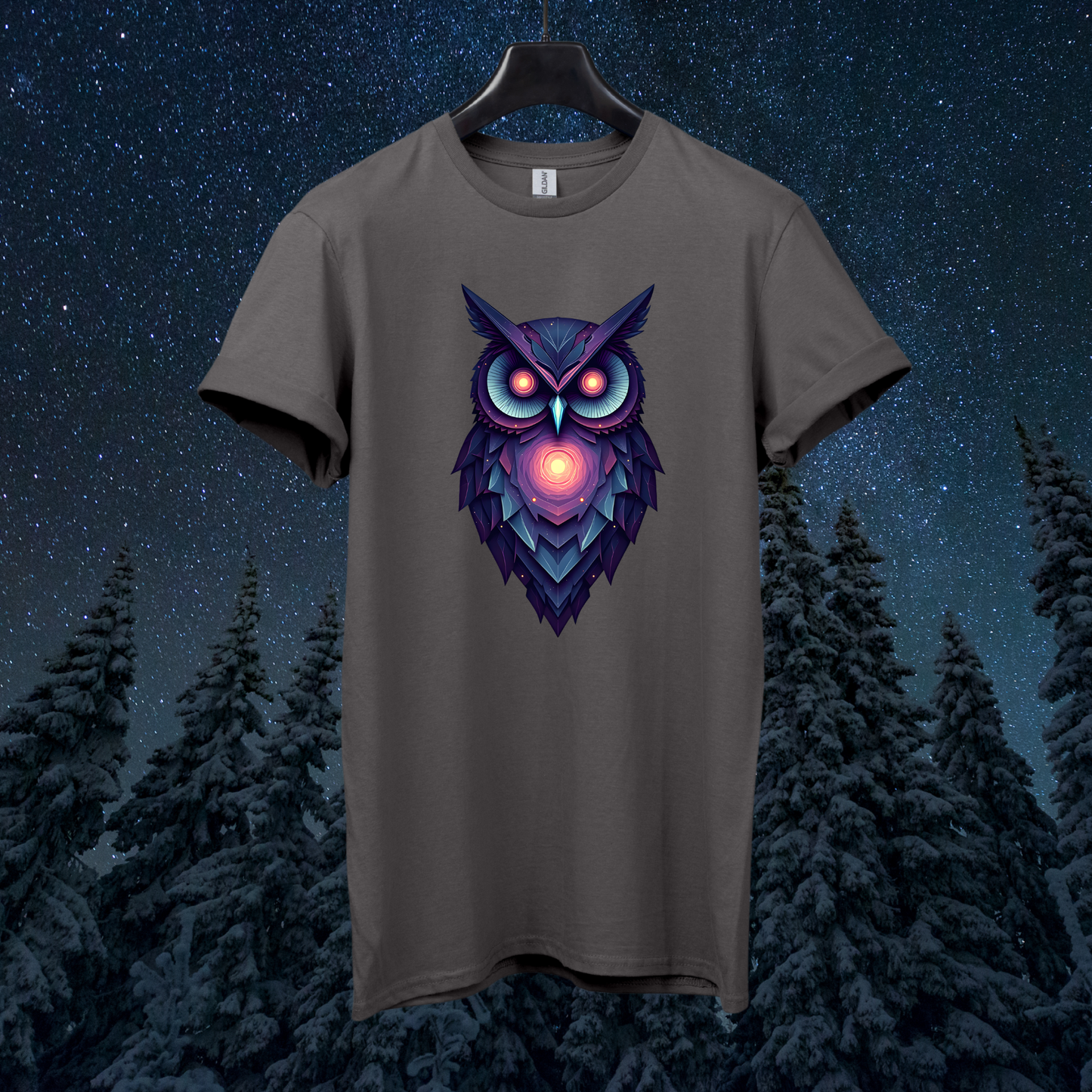Galactic Abstract Owl T-Shirt