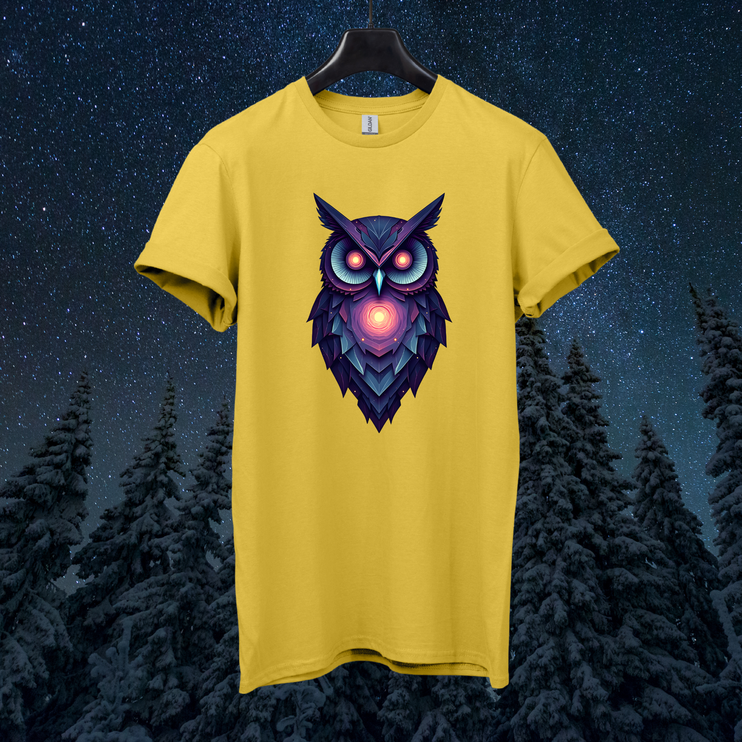 Galactic Abstract Owl T-Shirt