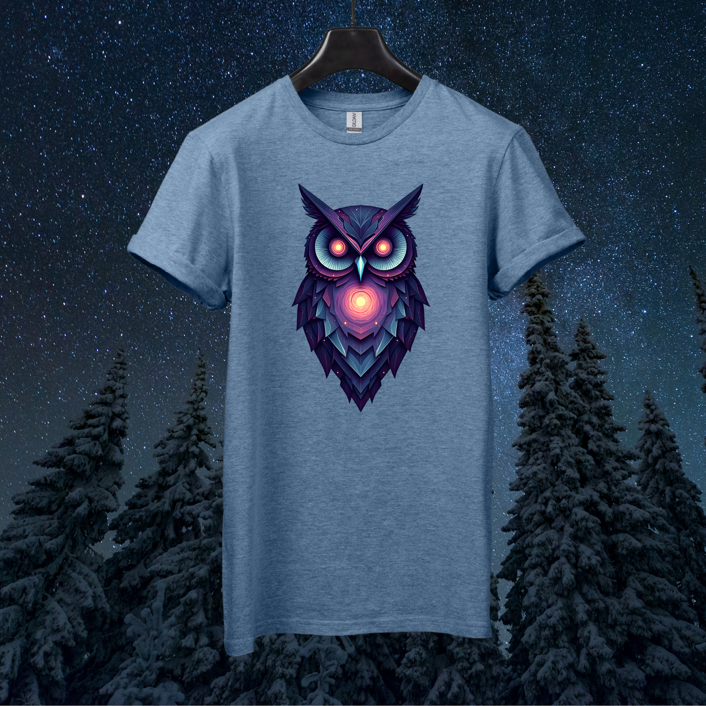 Galactic Abstract Owl T-Shirt