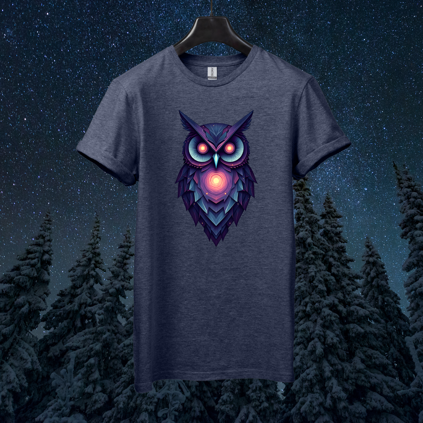 Galactic Abstract Owl T-Shirt