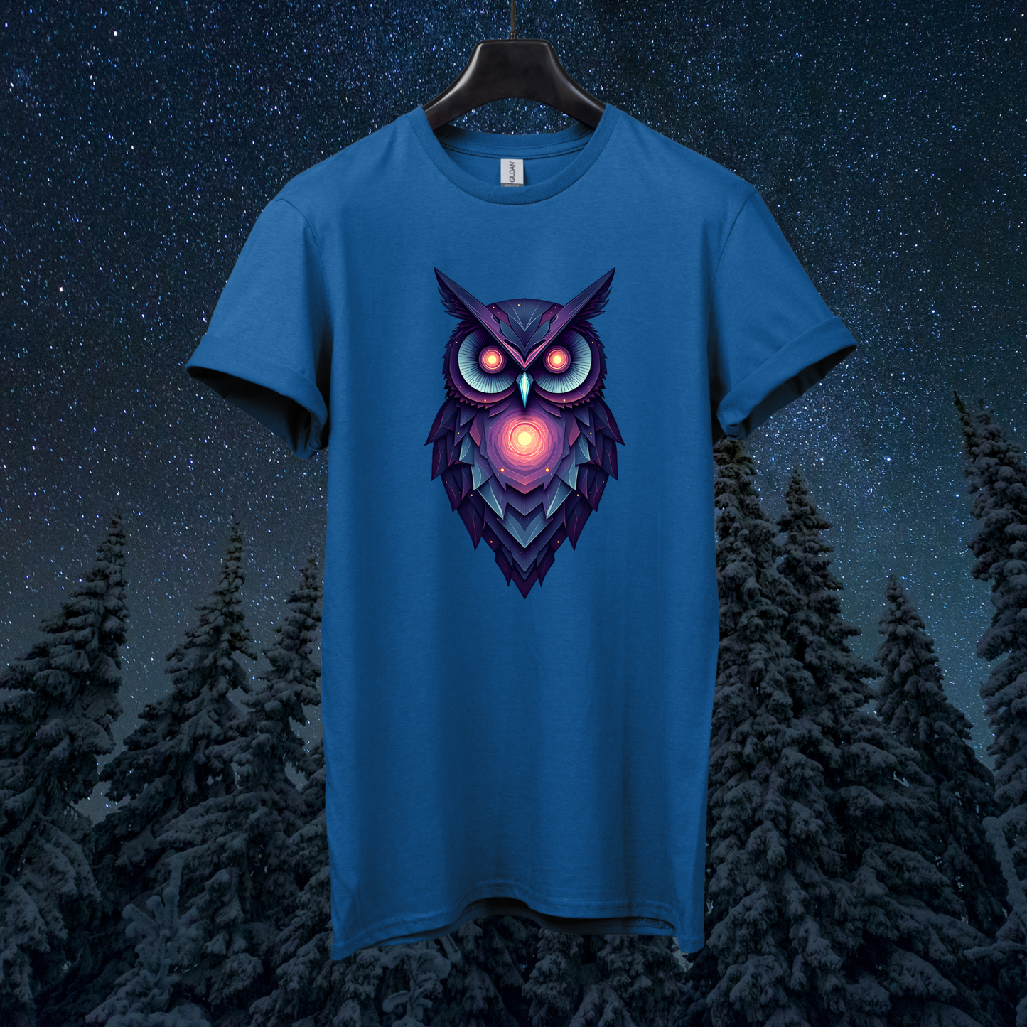 Galactic Abstract Owl T-Shirt
