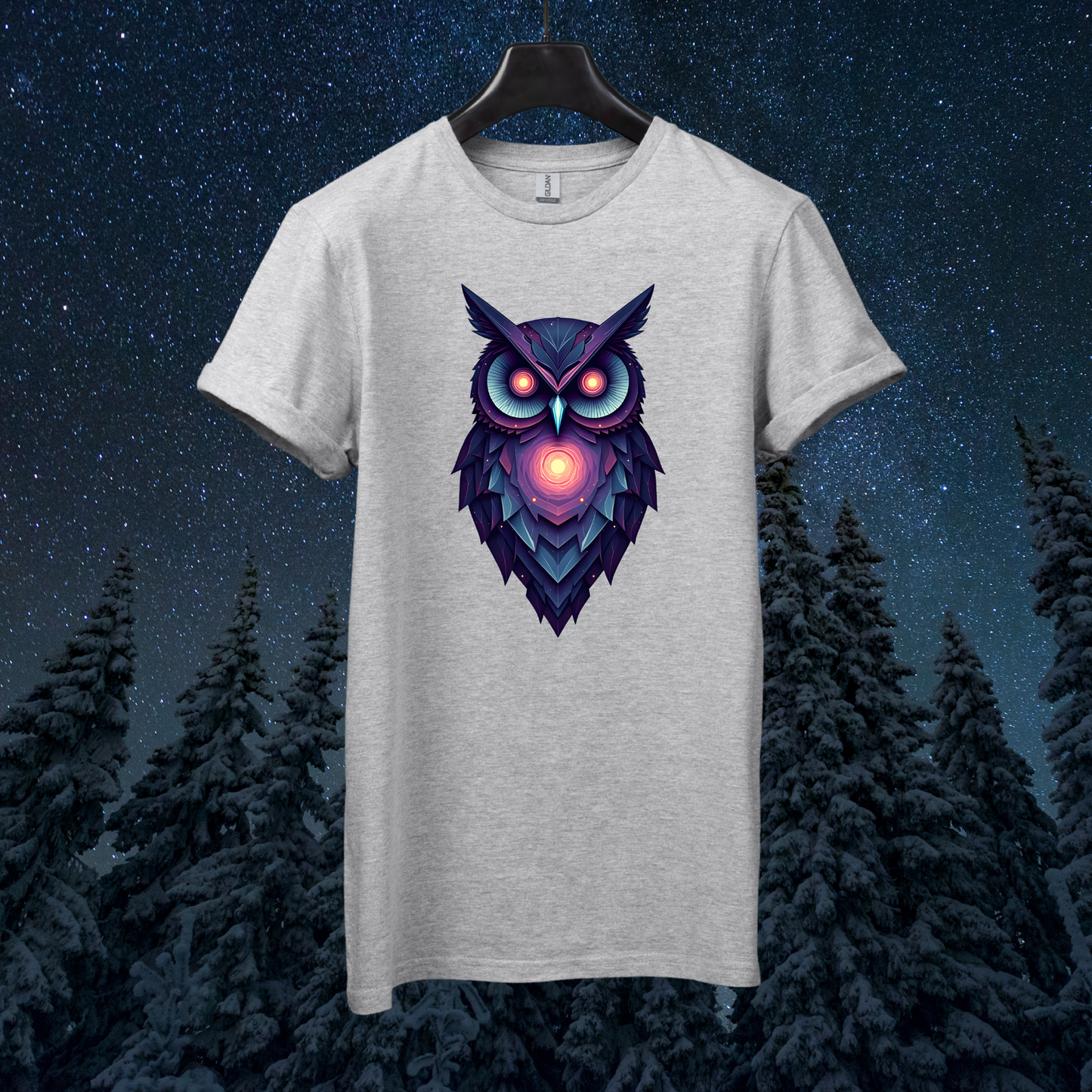 Galactic Abstract Owl T-Shirt