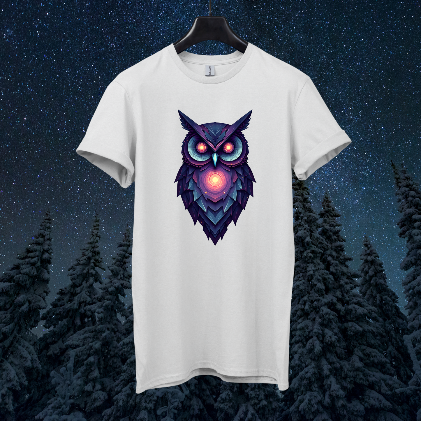 Galactic Abstract Owl T-Shirt