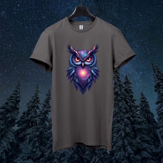 Galactic Geometric Owl T-Shirt
