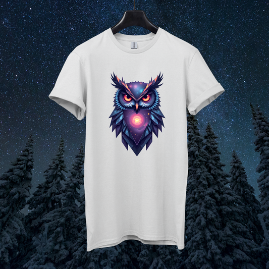 Galactic Geometric Owl T-Shirt