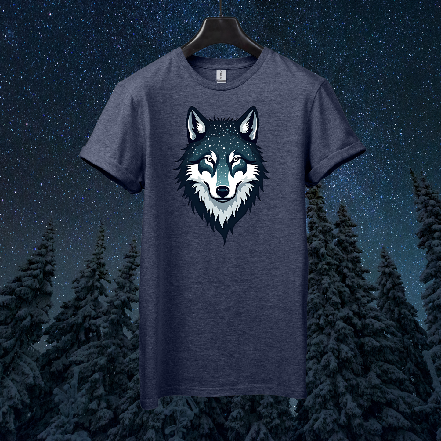 Galactic Geometric Wolf T-Shirt