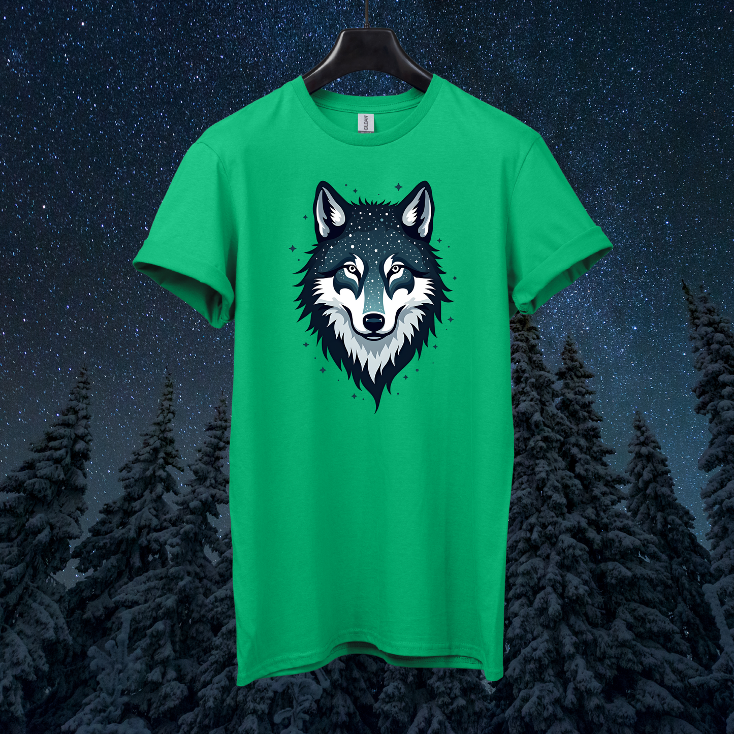 Galactic Geometric Wolf T-Shirt