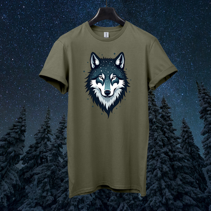 Galactic Geometric Wolf T-Shirt