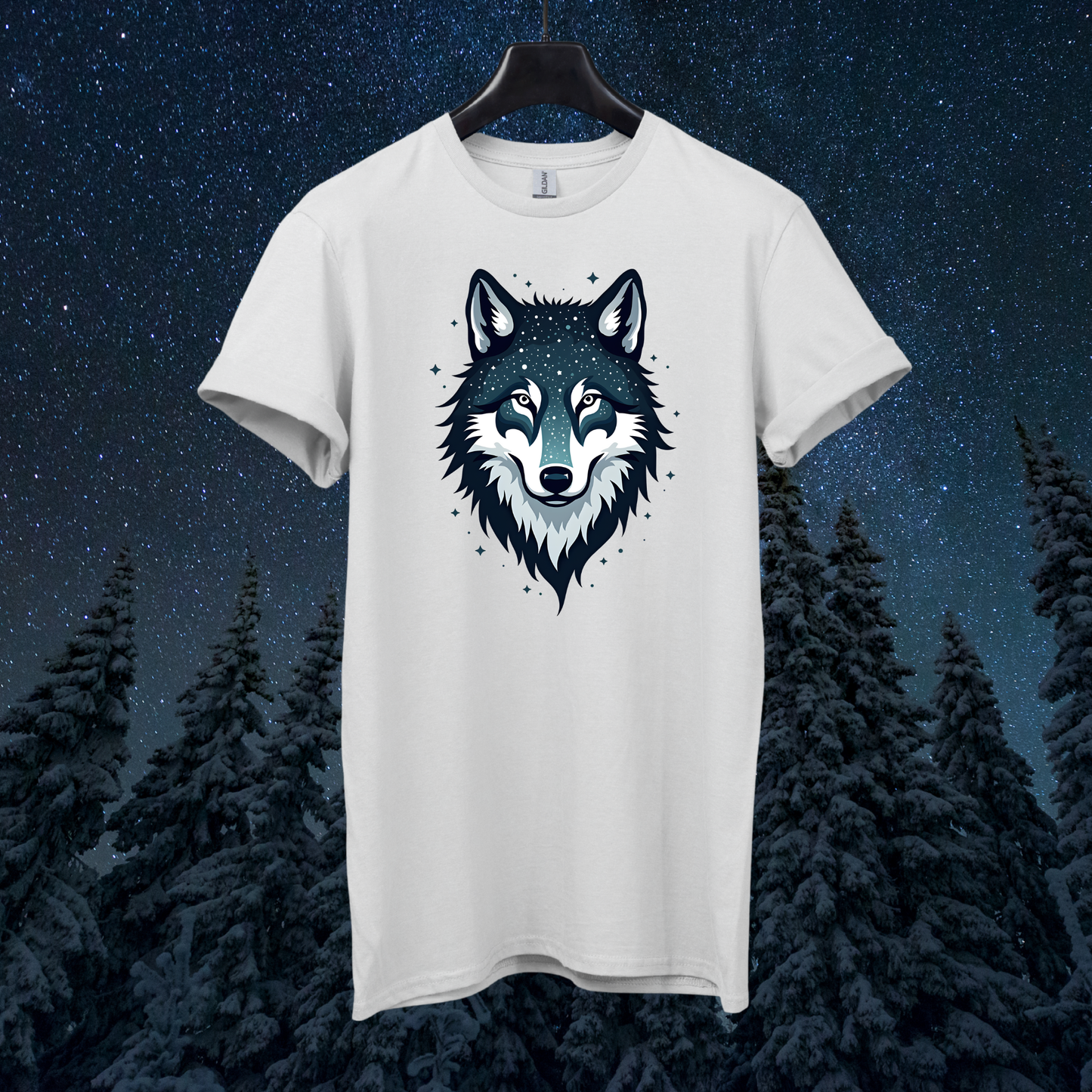 Galactic Geometric Wolf T-Shirt