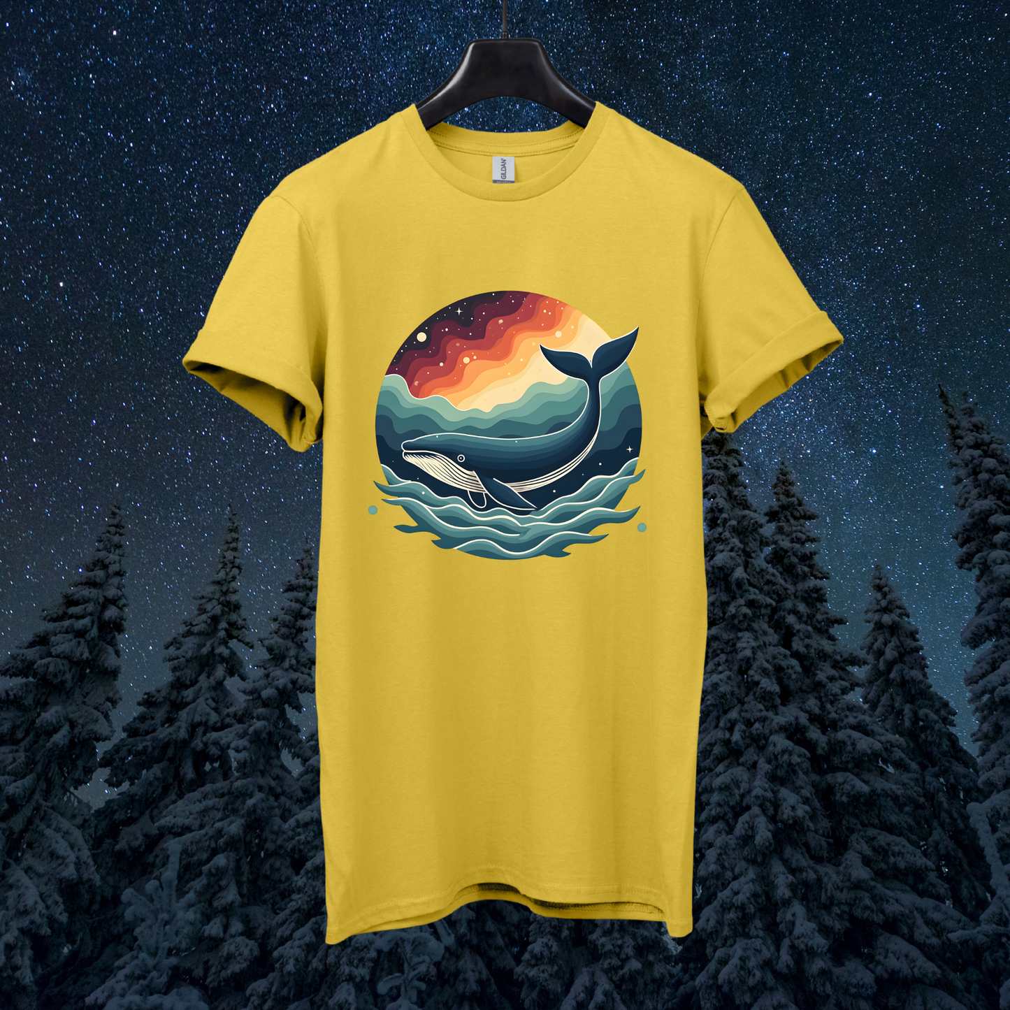 Galactic Retro Whale T-Shirt