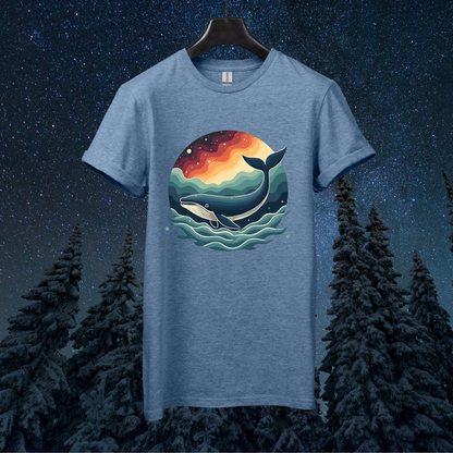 Galactic Retro Whale T-Shirt