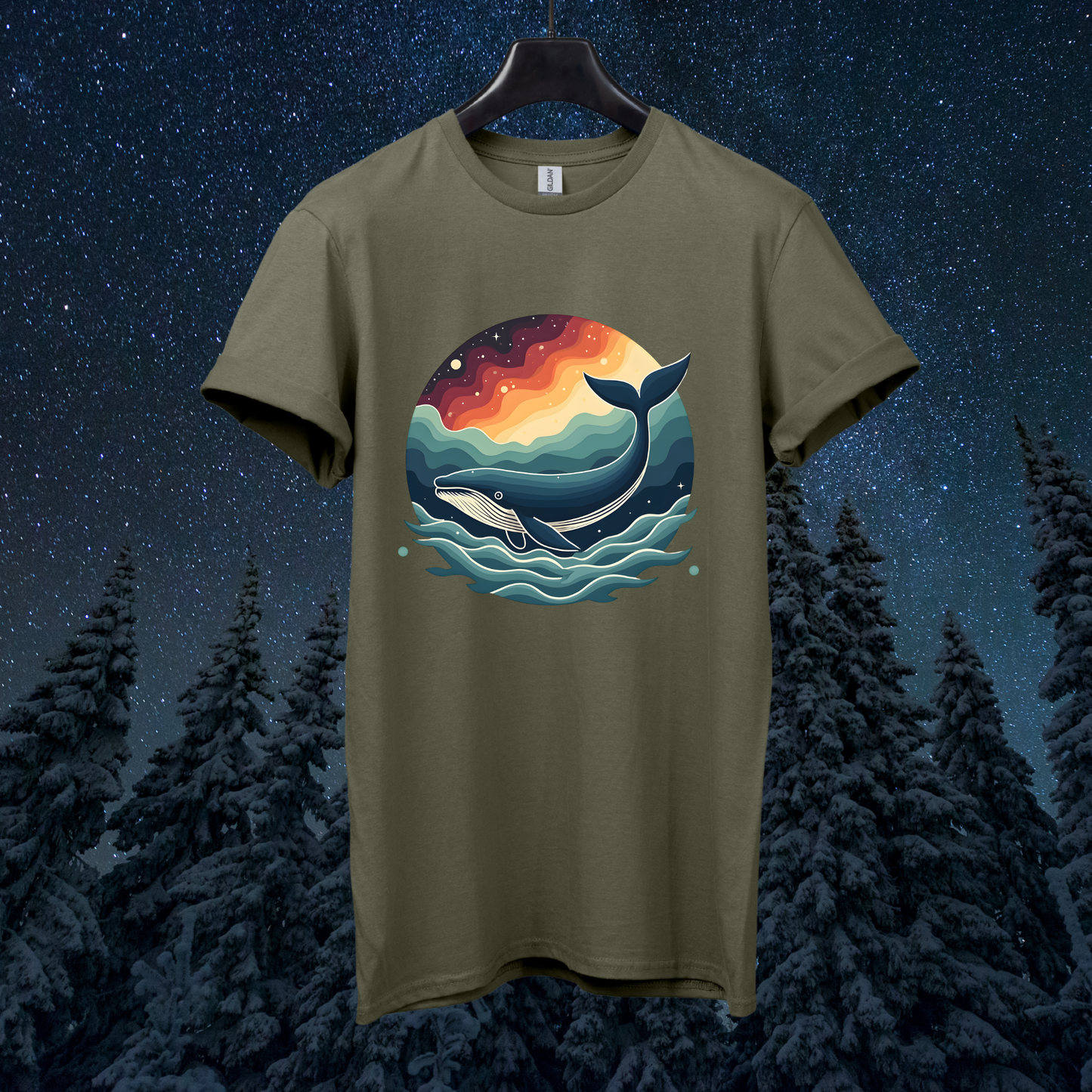 Galactic Retro Whale T-Shirt