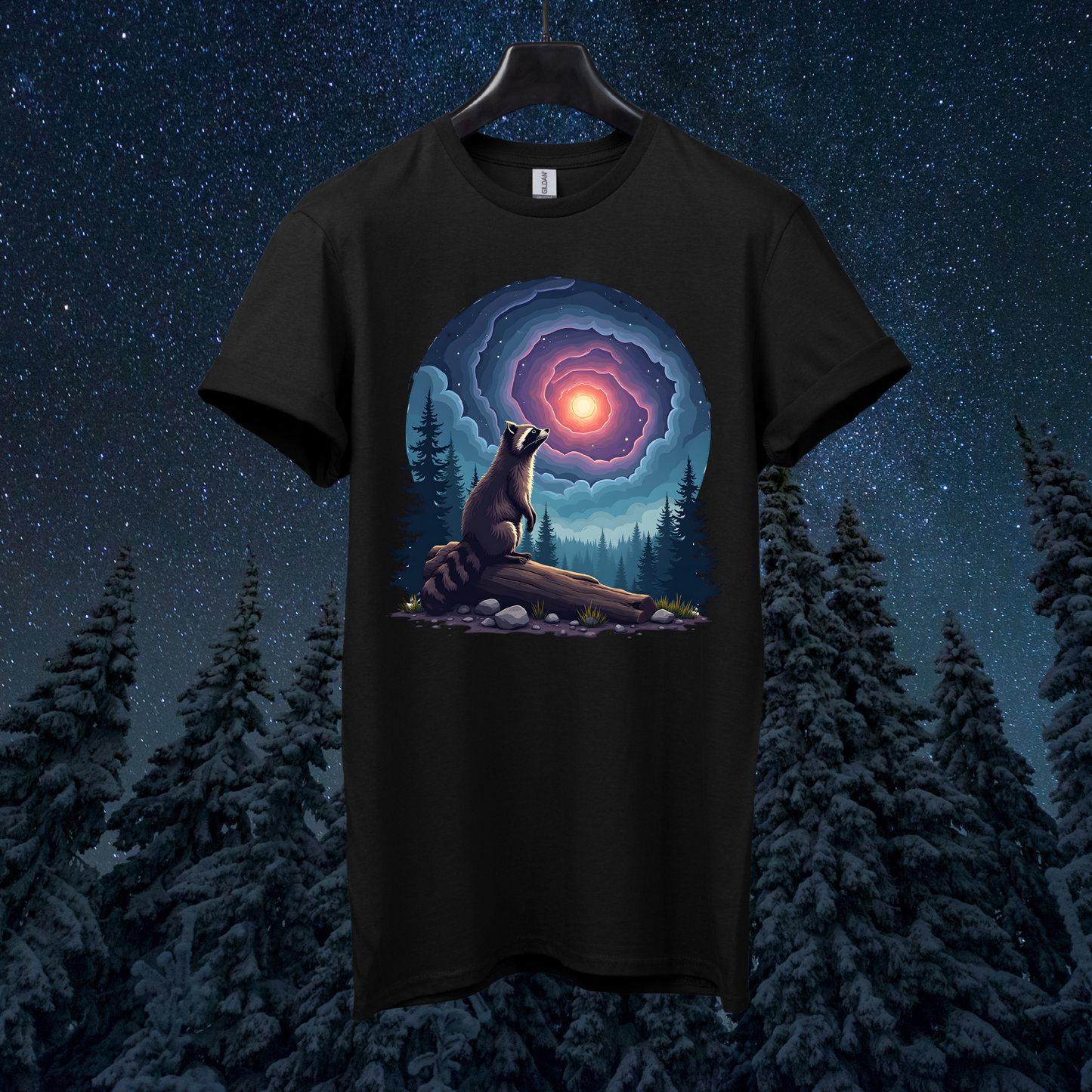 Galactic Sky Raccoon T-Shirt