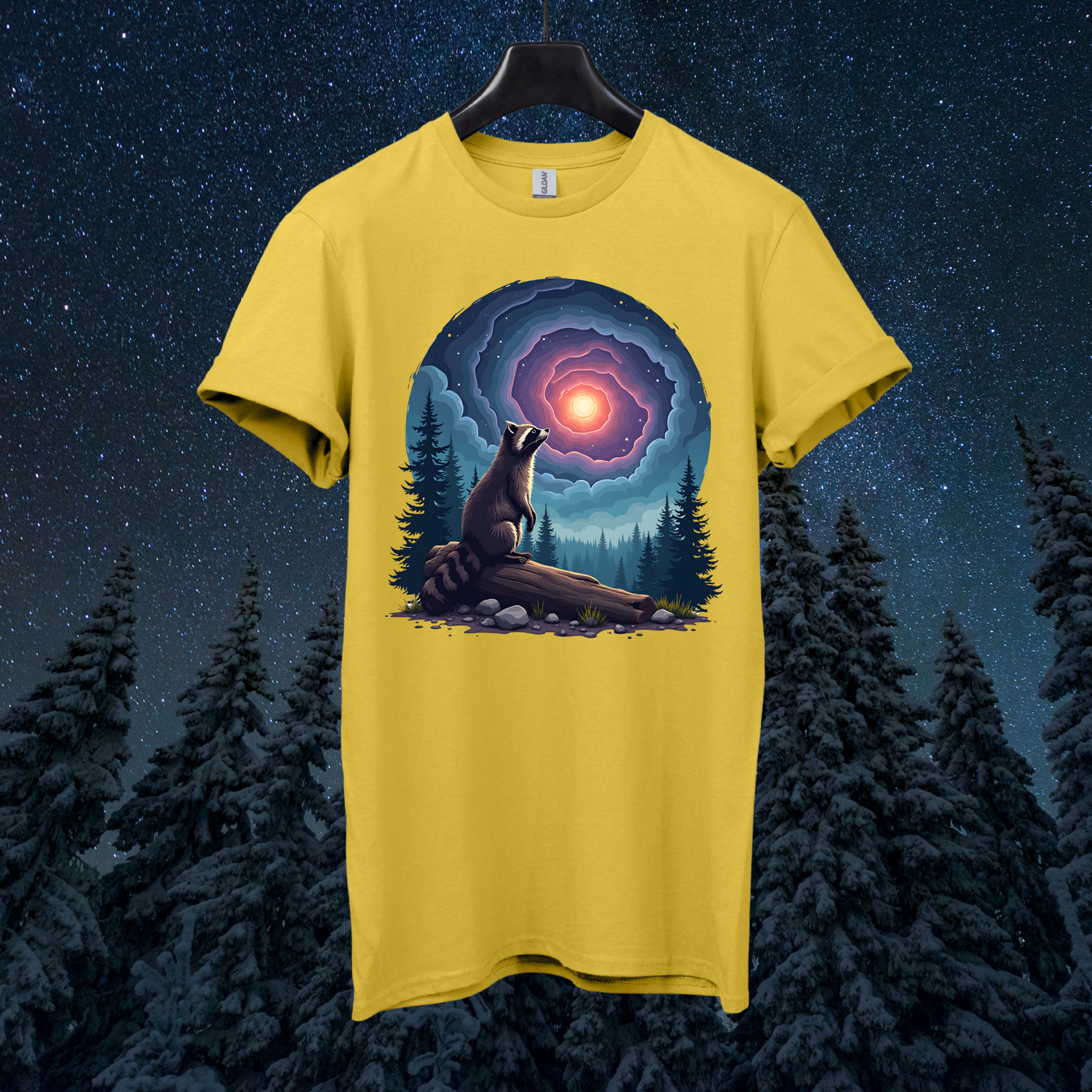 Galactic Sky Raccoon T-Shirt