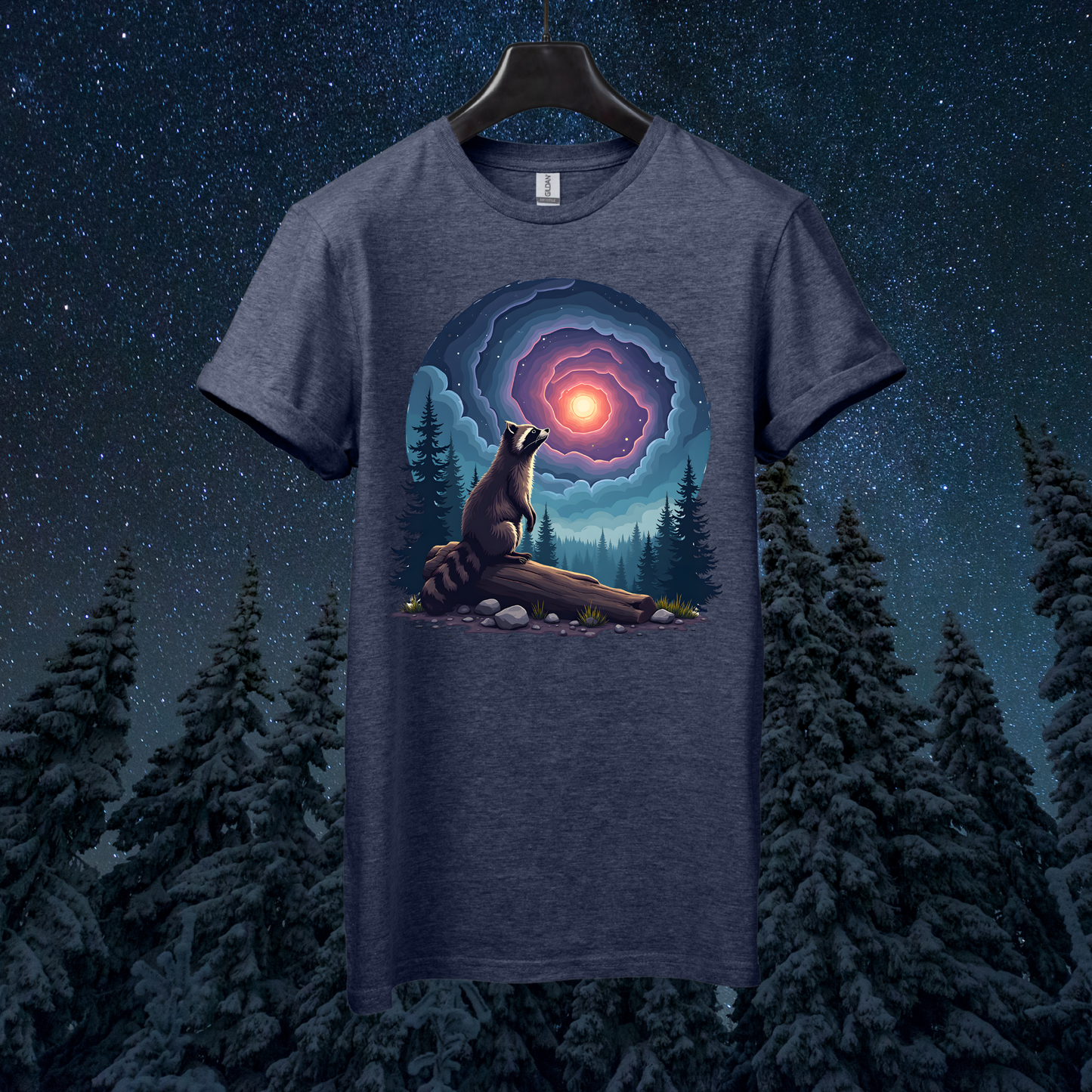 Galactic Sky Raccoon T-Shirt