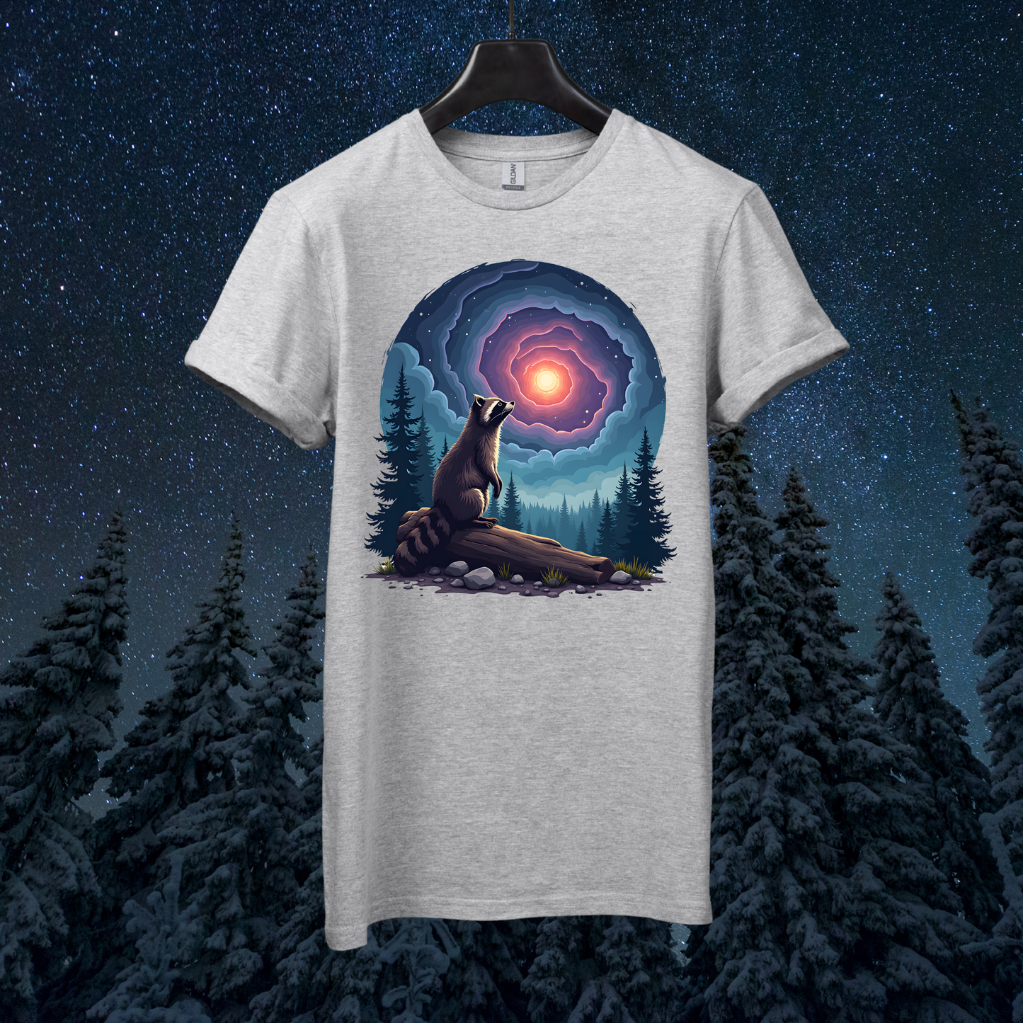 Galactic Sky Raccoon T-Shirt