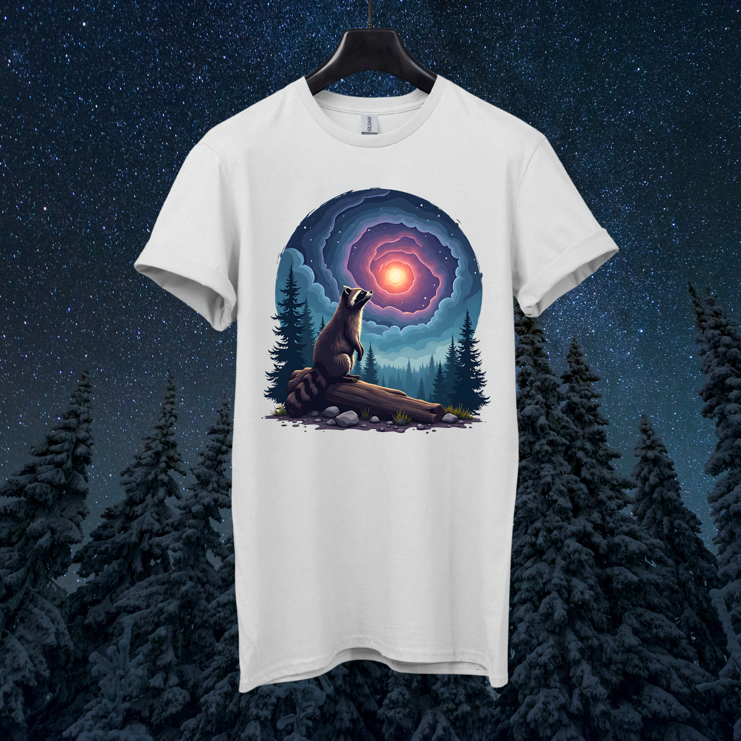 Galactic Sky Raccoon T-Shirt