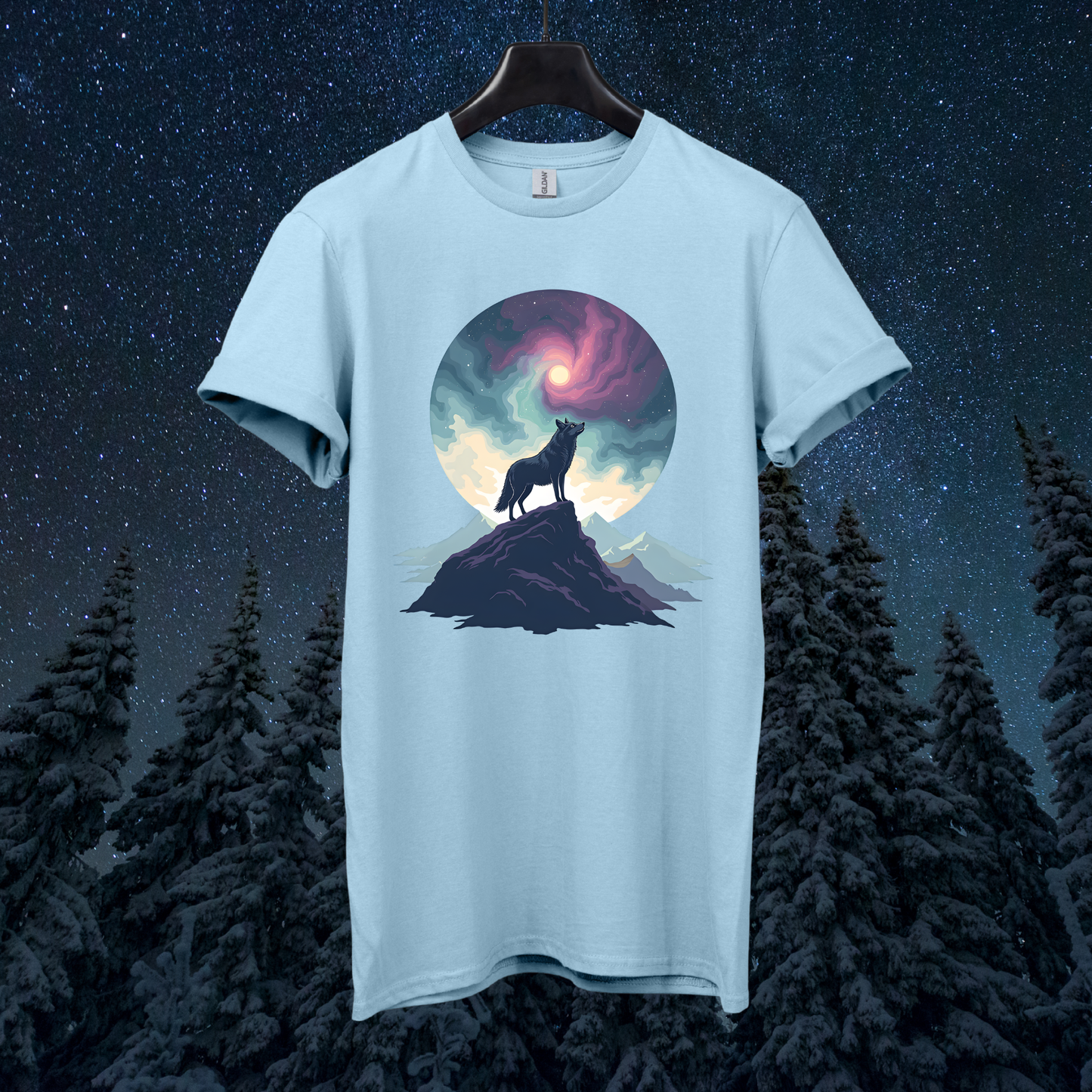 Galactic Sky Wolf T-Shirt