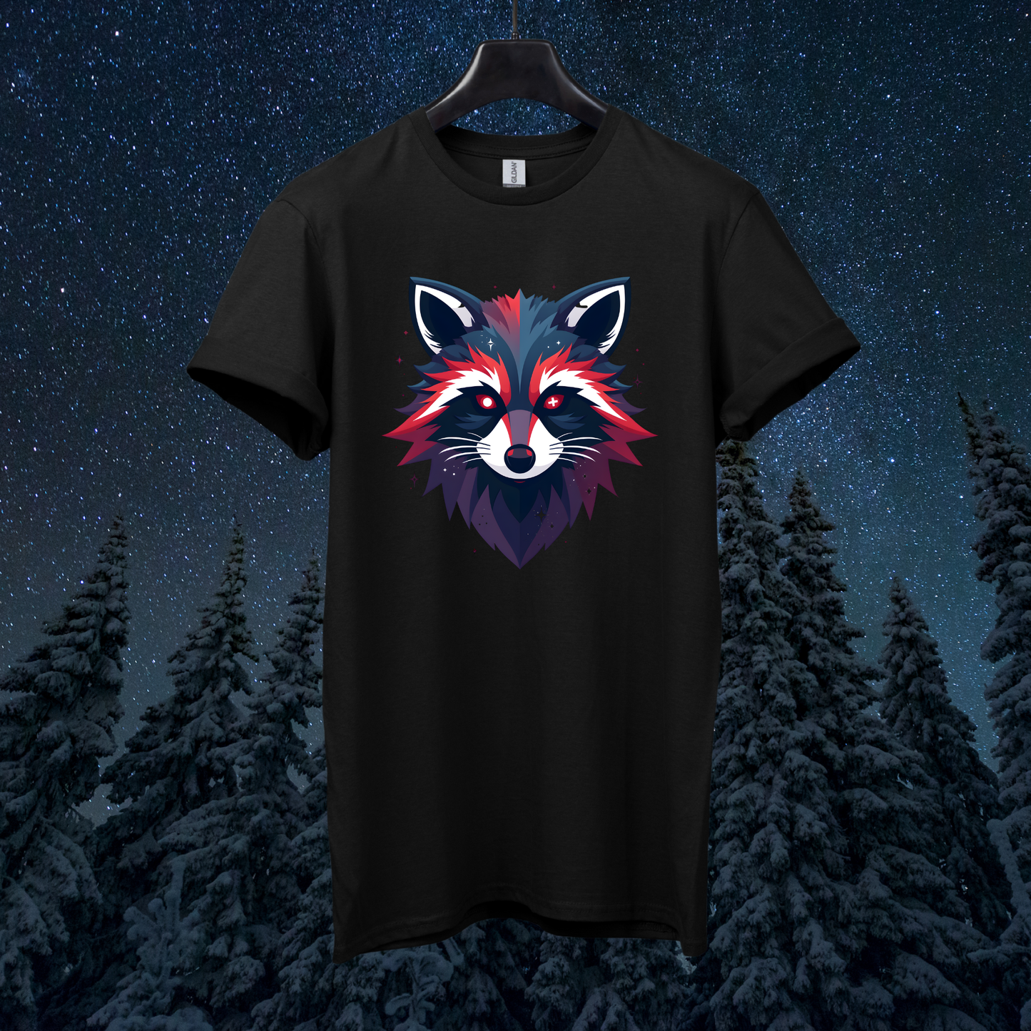Geometric Galactic Raccoon T-Shirt