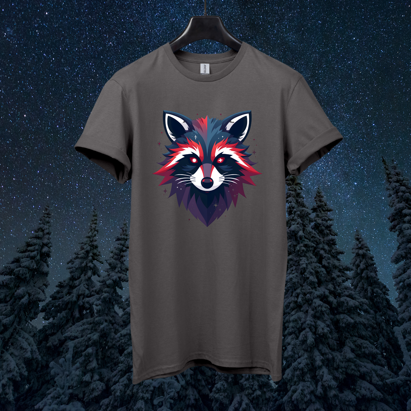 Geometric Galactic Raccoon T-Shirt