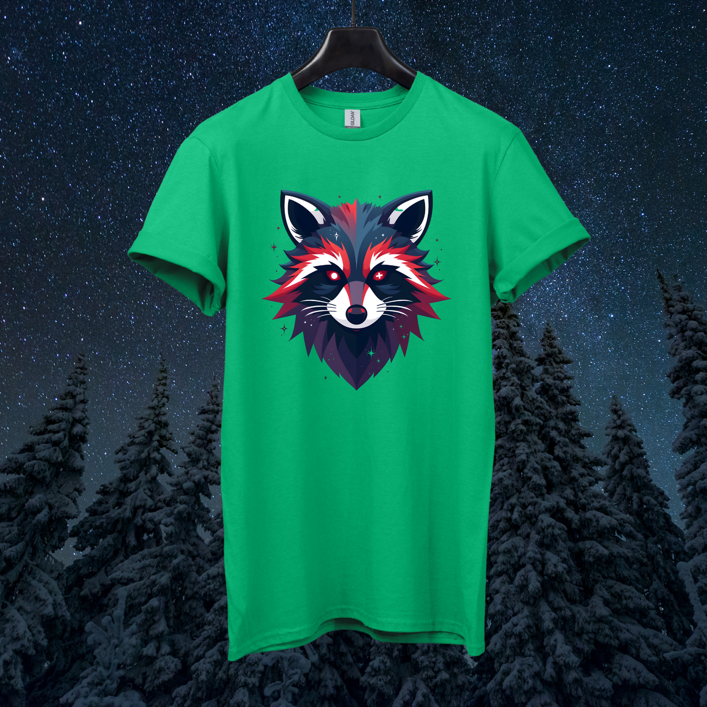 Geometric Galactic Raccoon T-Shirt