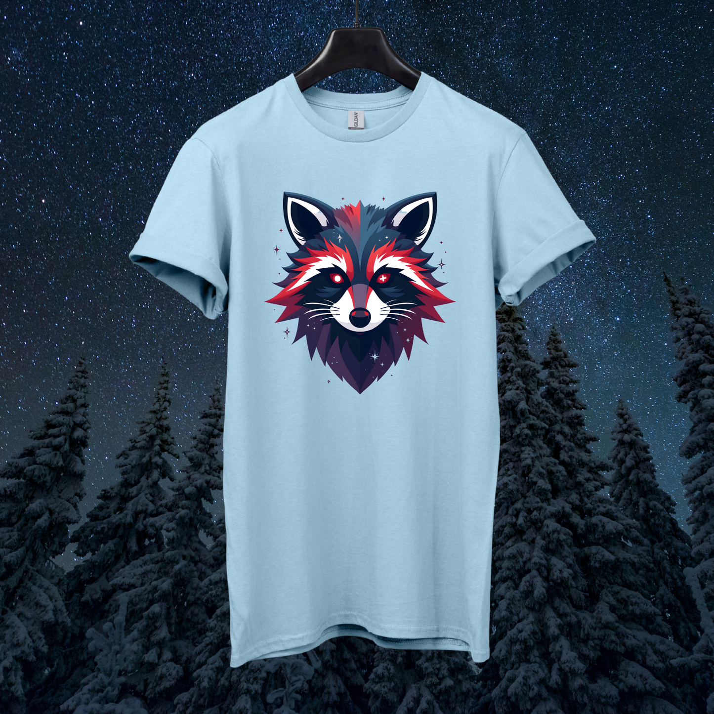 Geometric Galactic Raccoon T-Shirt