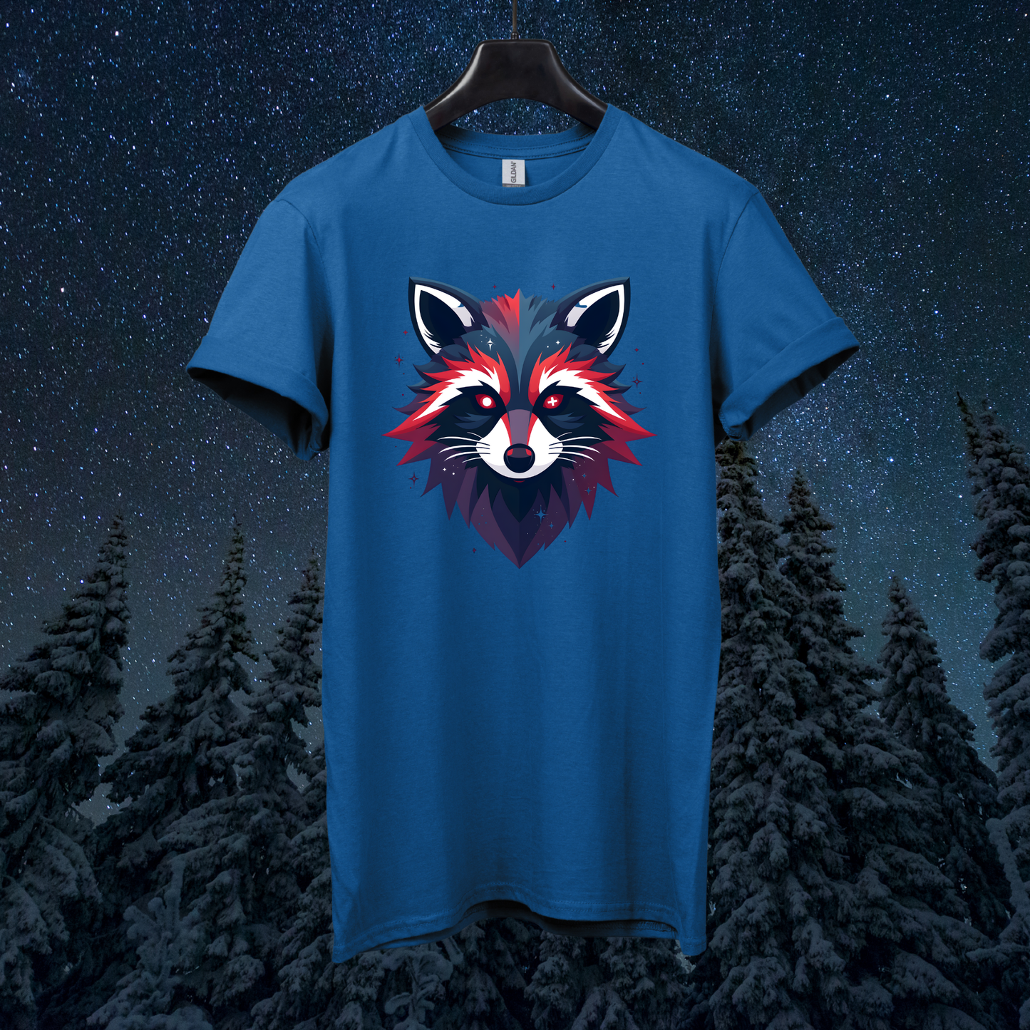 Geometric Galactic Raccoon T-Shirt