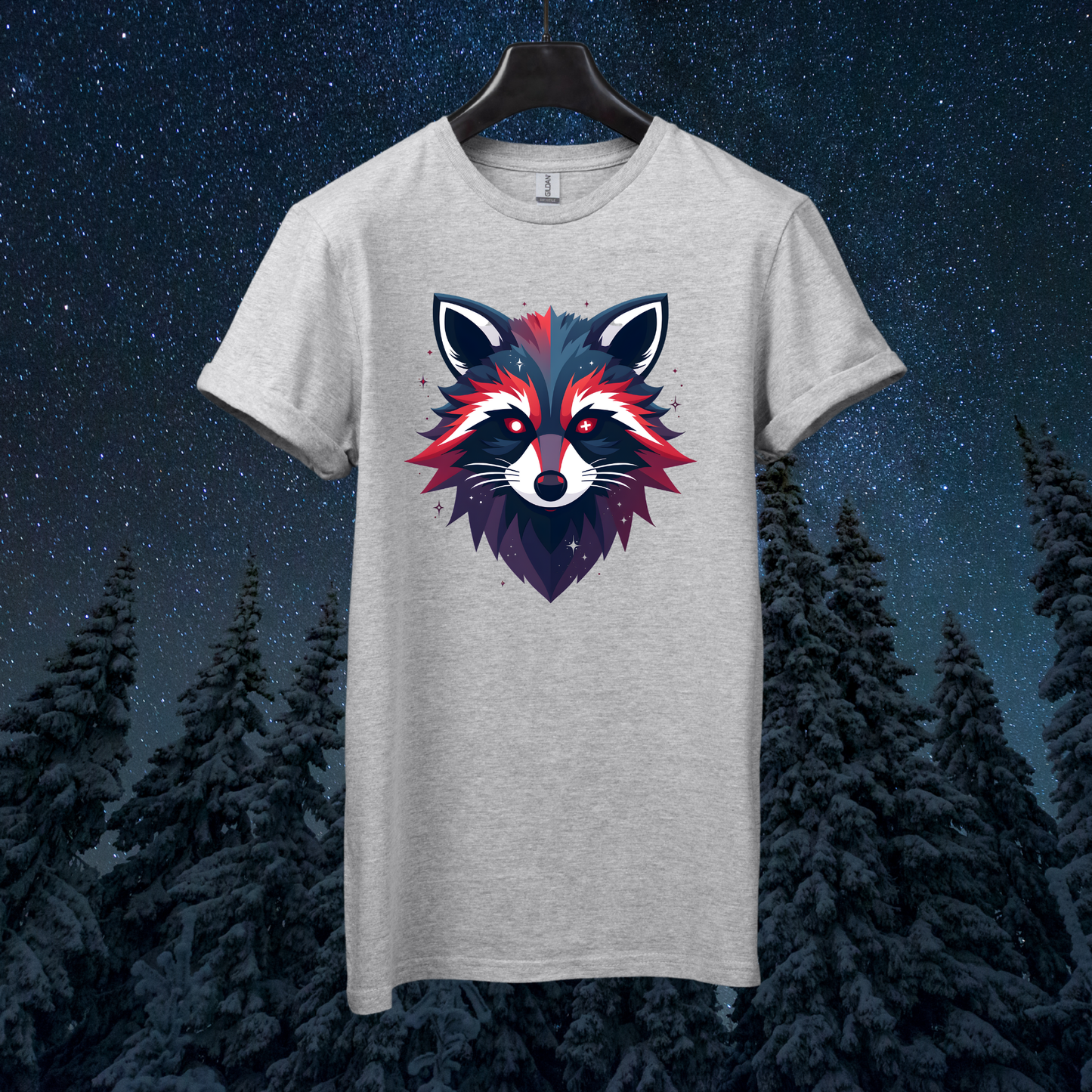 Geometric Galactic Raccoon T-Shirt