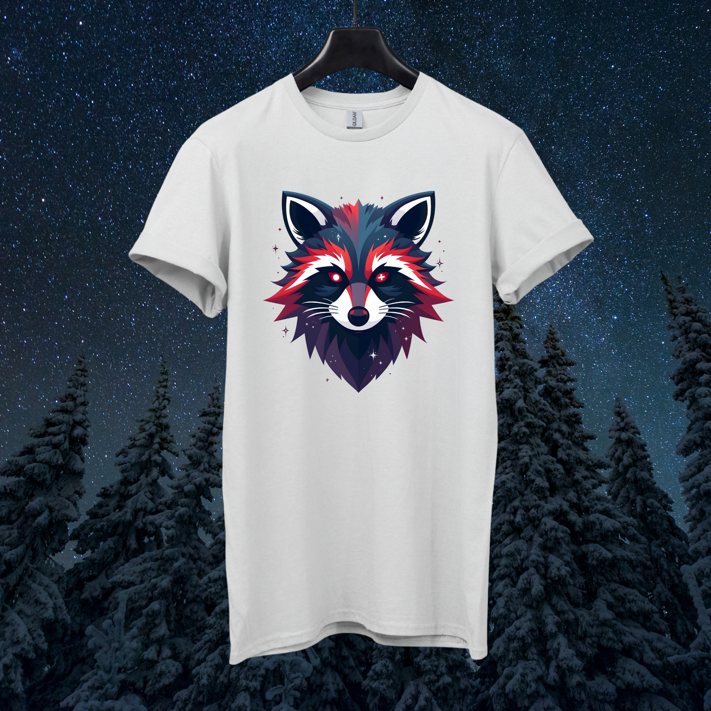 Geometric Galactic Raccoon T-Shirt