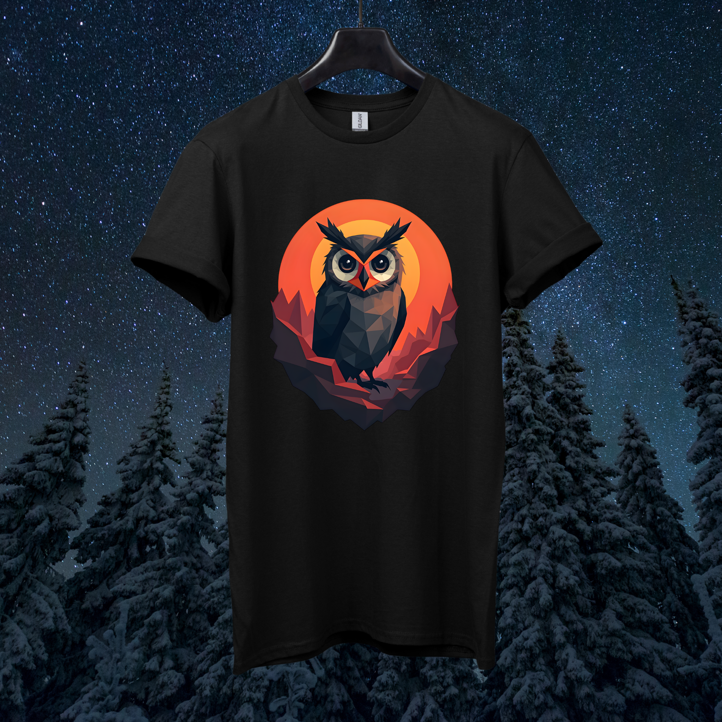 Martian Geometric Owl T-Shirt