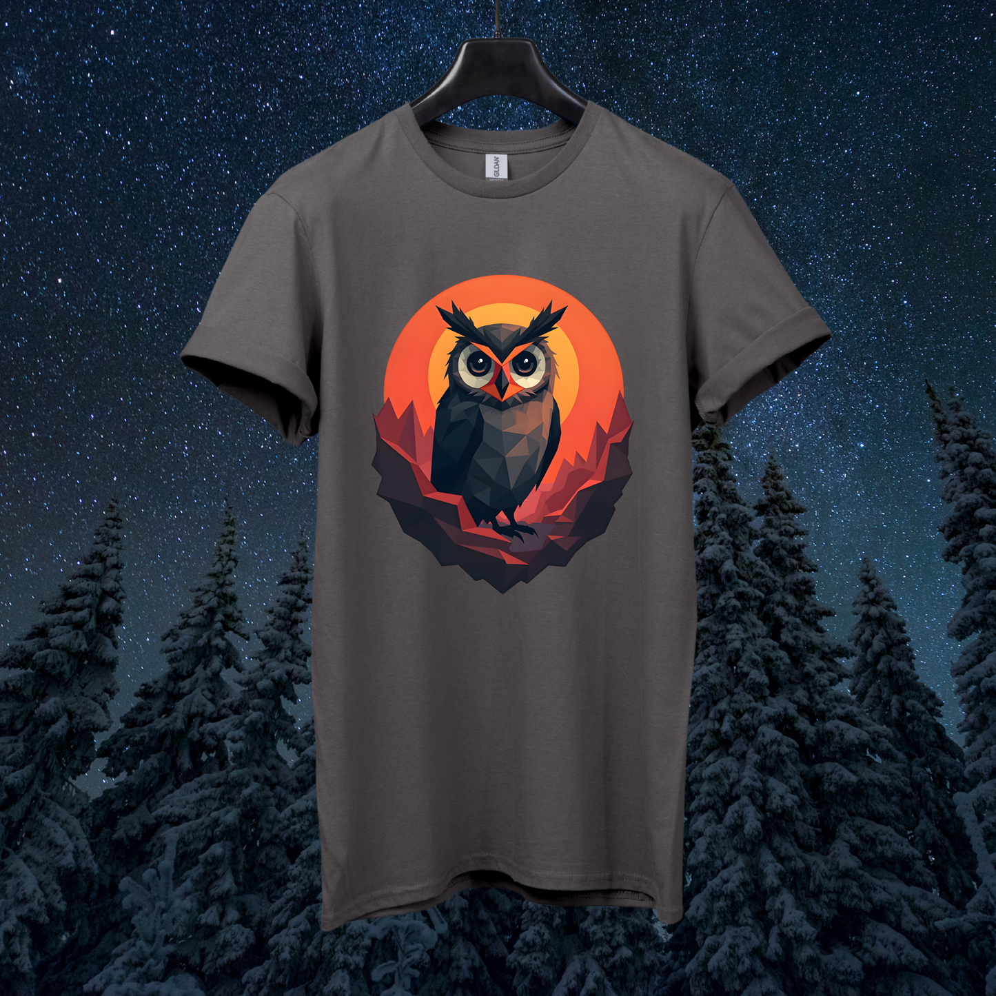 Martian Geometric Owl T-Shirt
