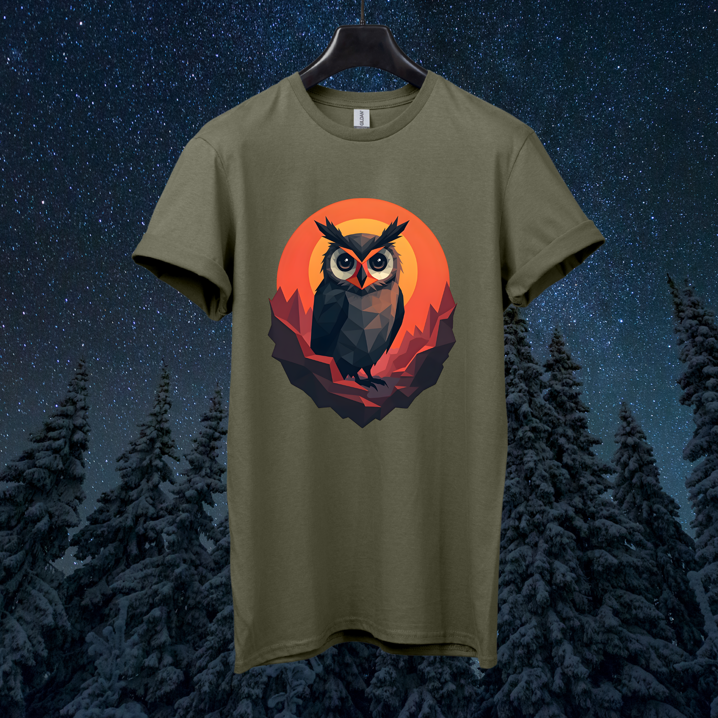 Martian Geometric Owl T-Shirt