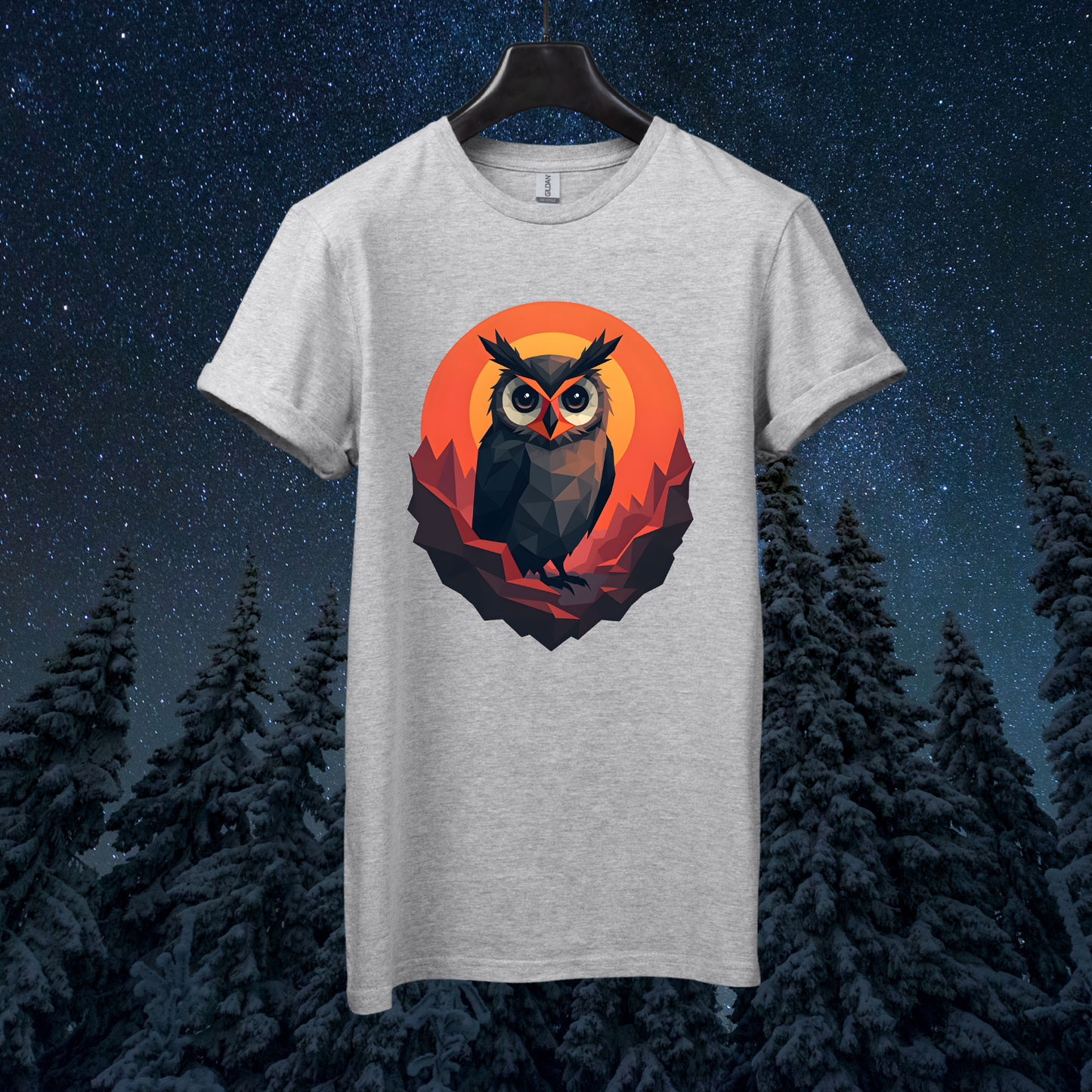 Martian Geometric Owl T-Shirt