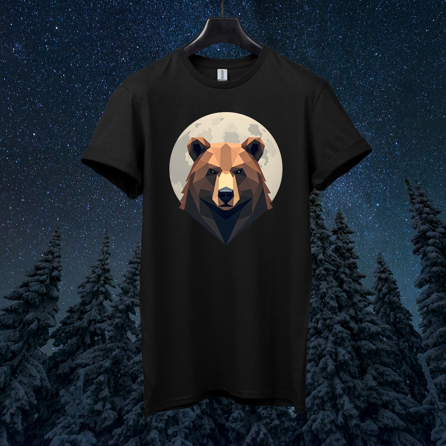 Moon Geometric Bear T-Shirt