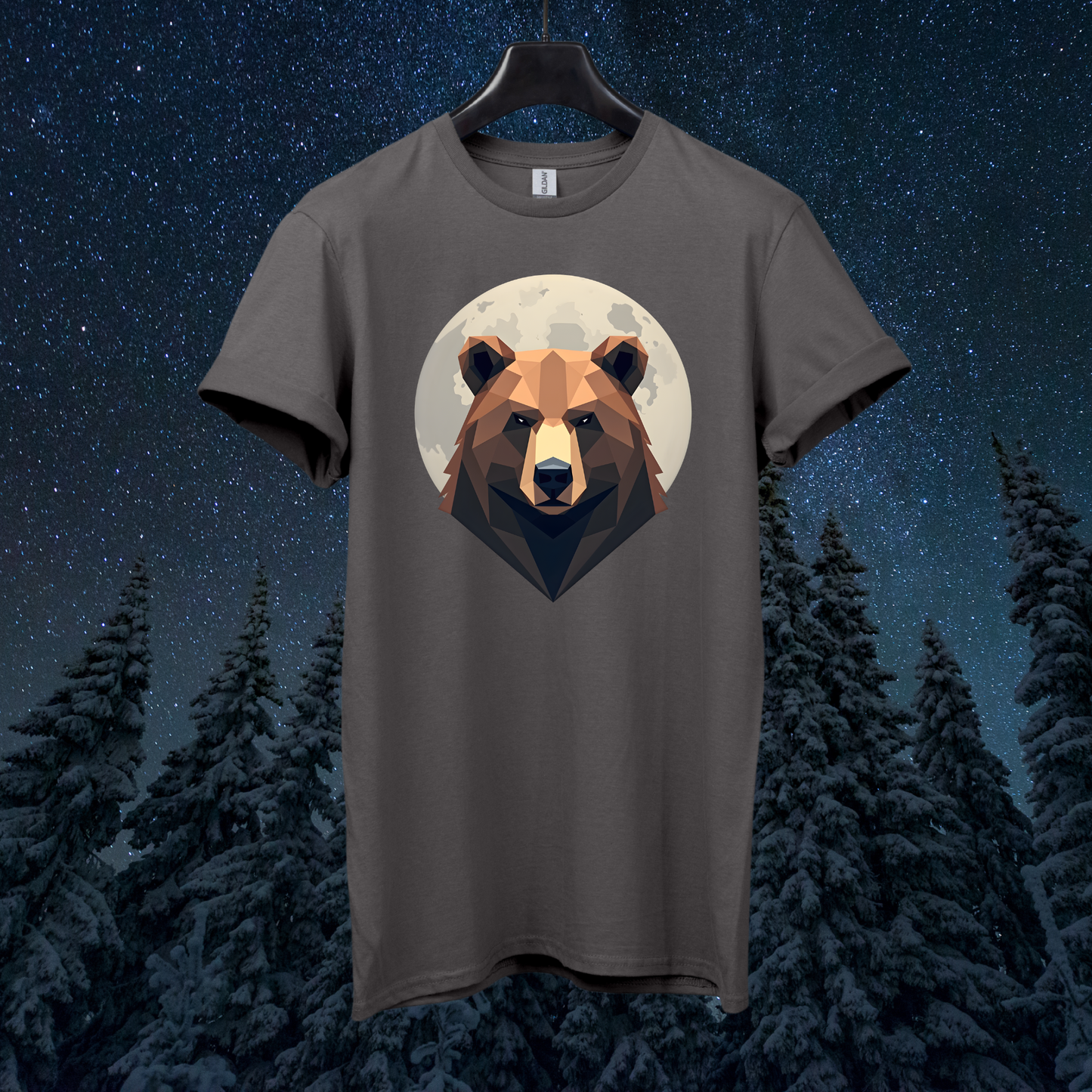 Moon Geometric Bear T-Shirt