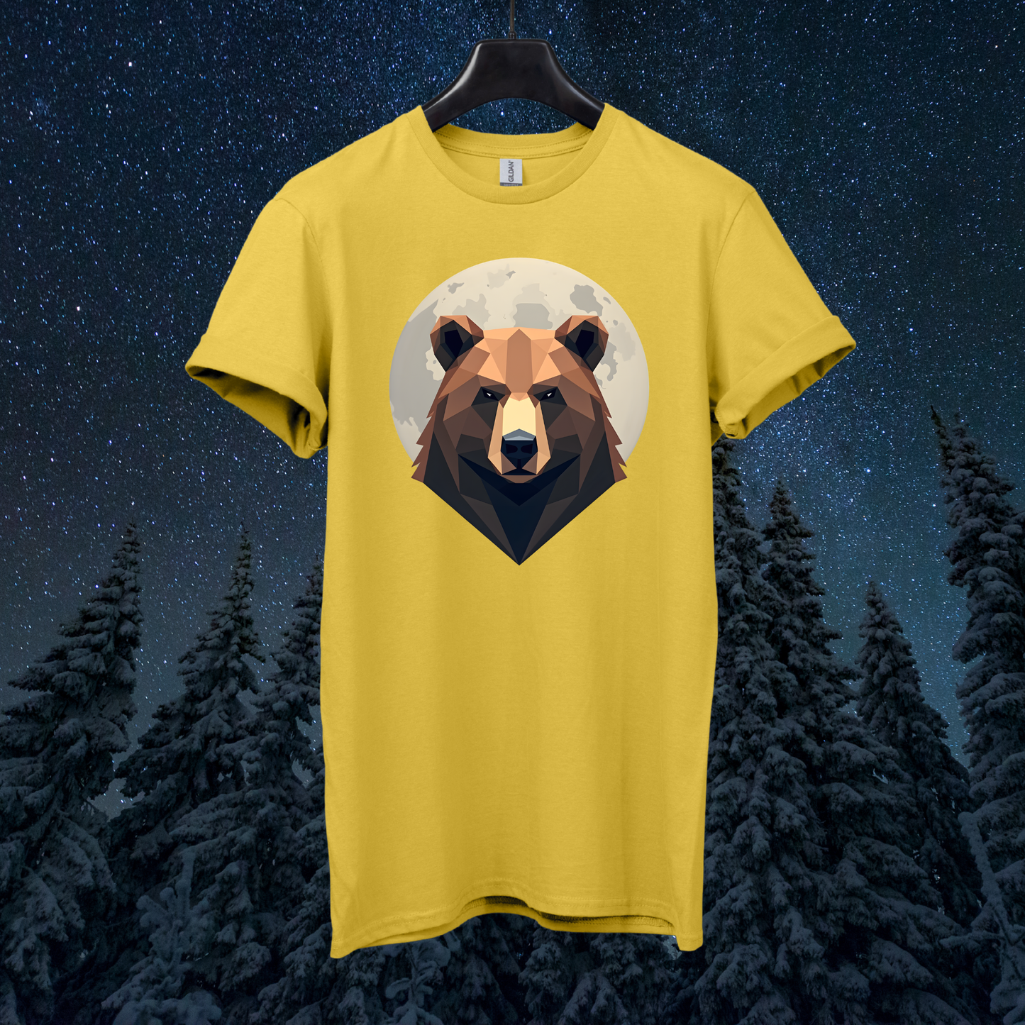 Moon Geometric Bear T-Shirt