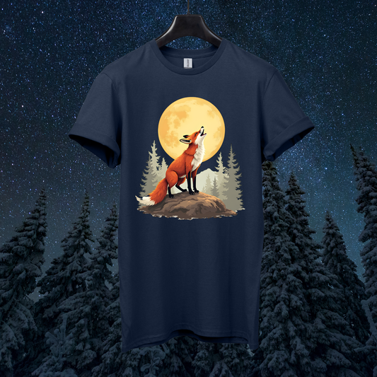Moon Retro Fox T-Shirt