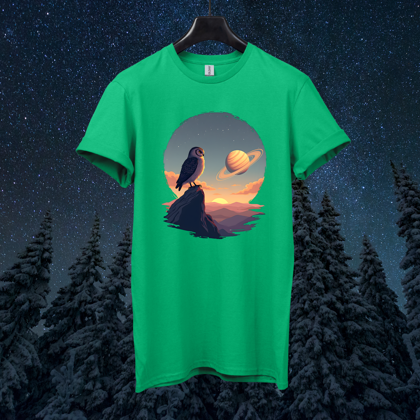 Saturn Sky Owl T-Shirt