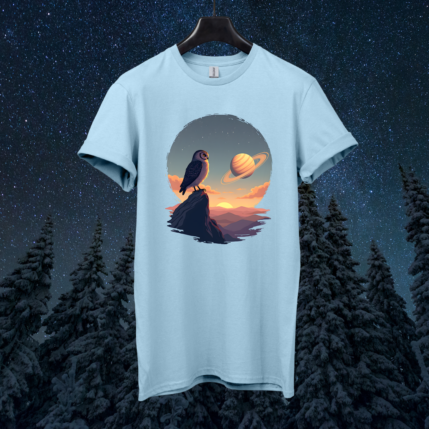 Saturn Sky Owl T-Shirt