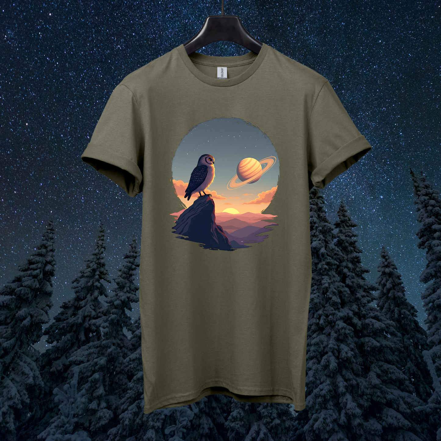 Saturn Sky Owl T-Shirt