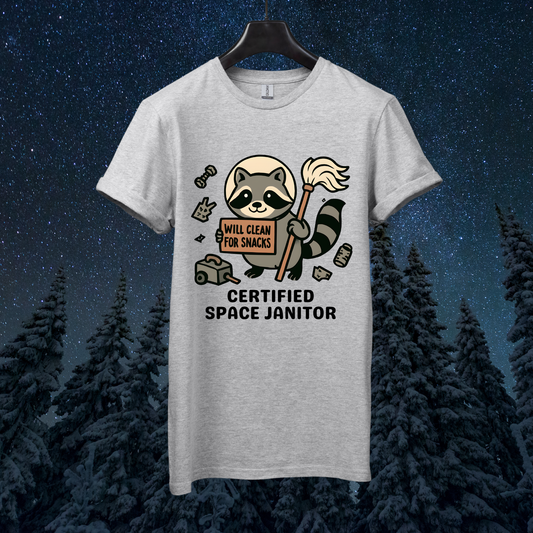 Space Janitor Raccoon T-Shirt