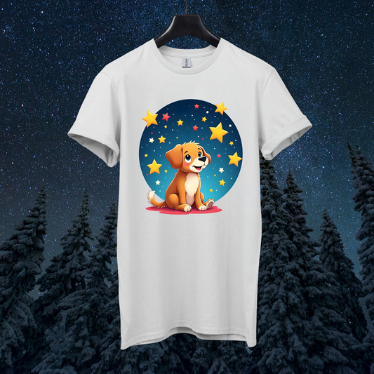 Starry Cute Dog T-Shirt