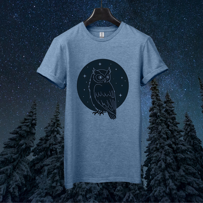 Starry Minimal Owl T-Shirt