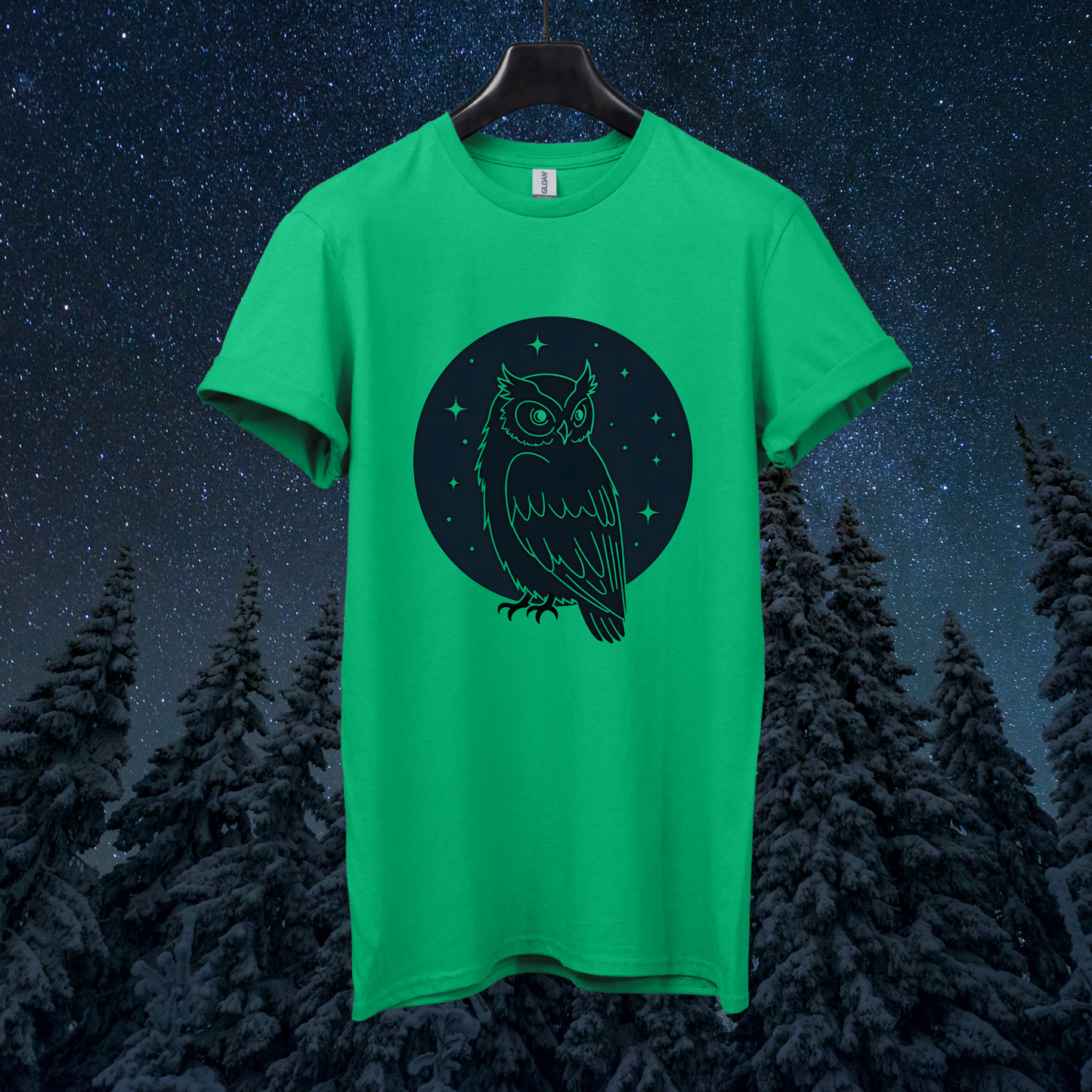 Starry Minimal Owl T-Shirt