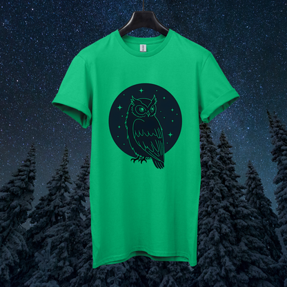 Starry Minimal Owl T-Shirt