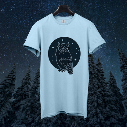 Starry Minimal Owl T-Shirt