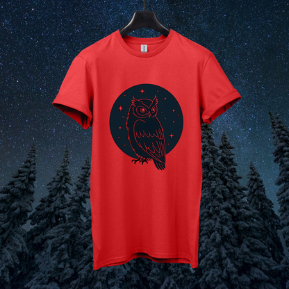 Starry Minimal Owl T-Shirt