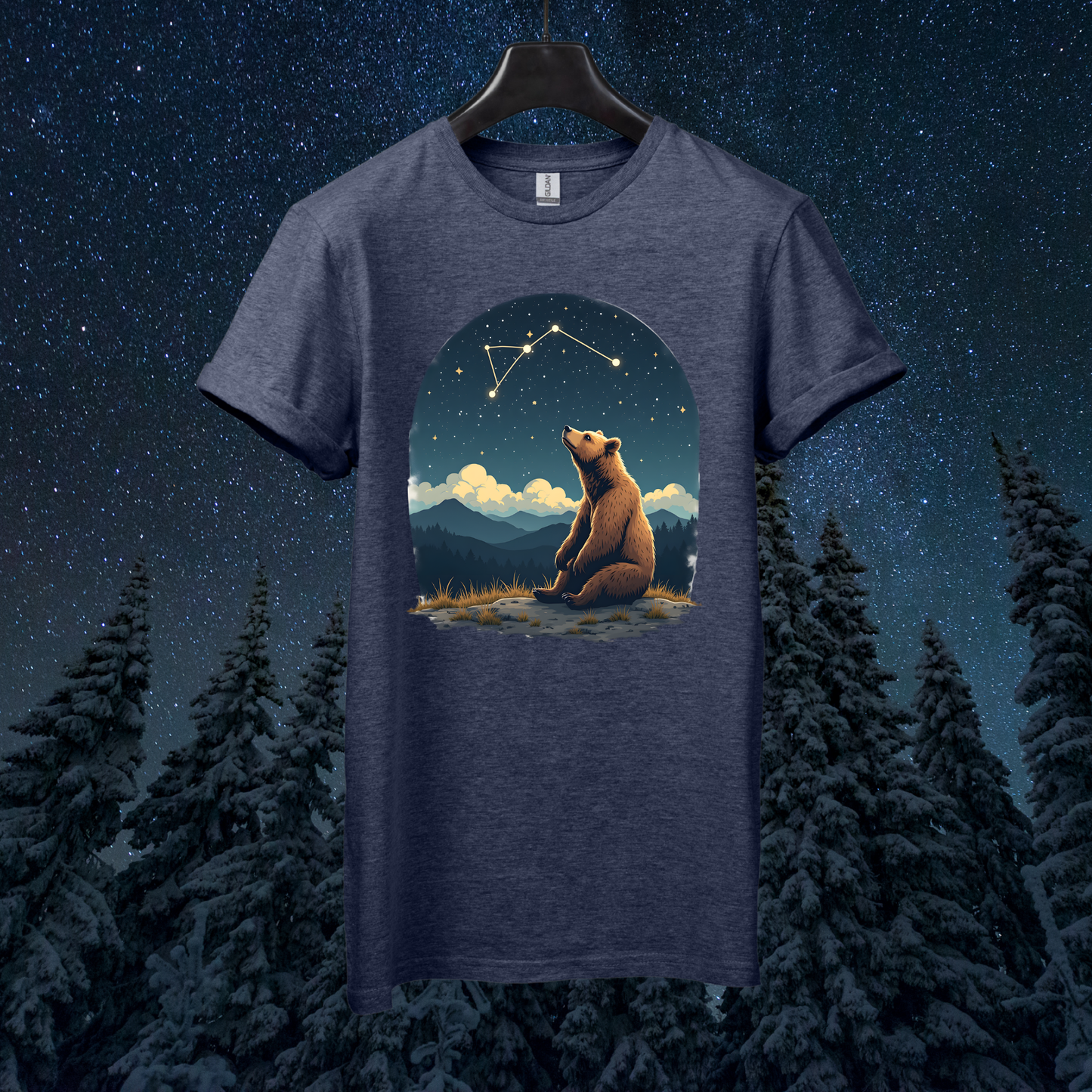 Vintage Starry Bear T-Shirt